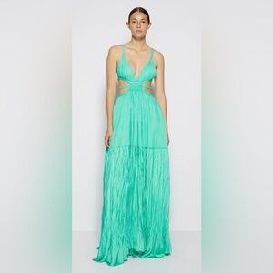 The Liz Pleated Gown in Kiwi